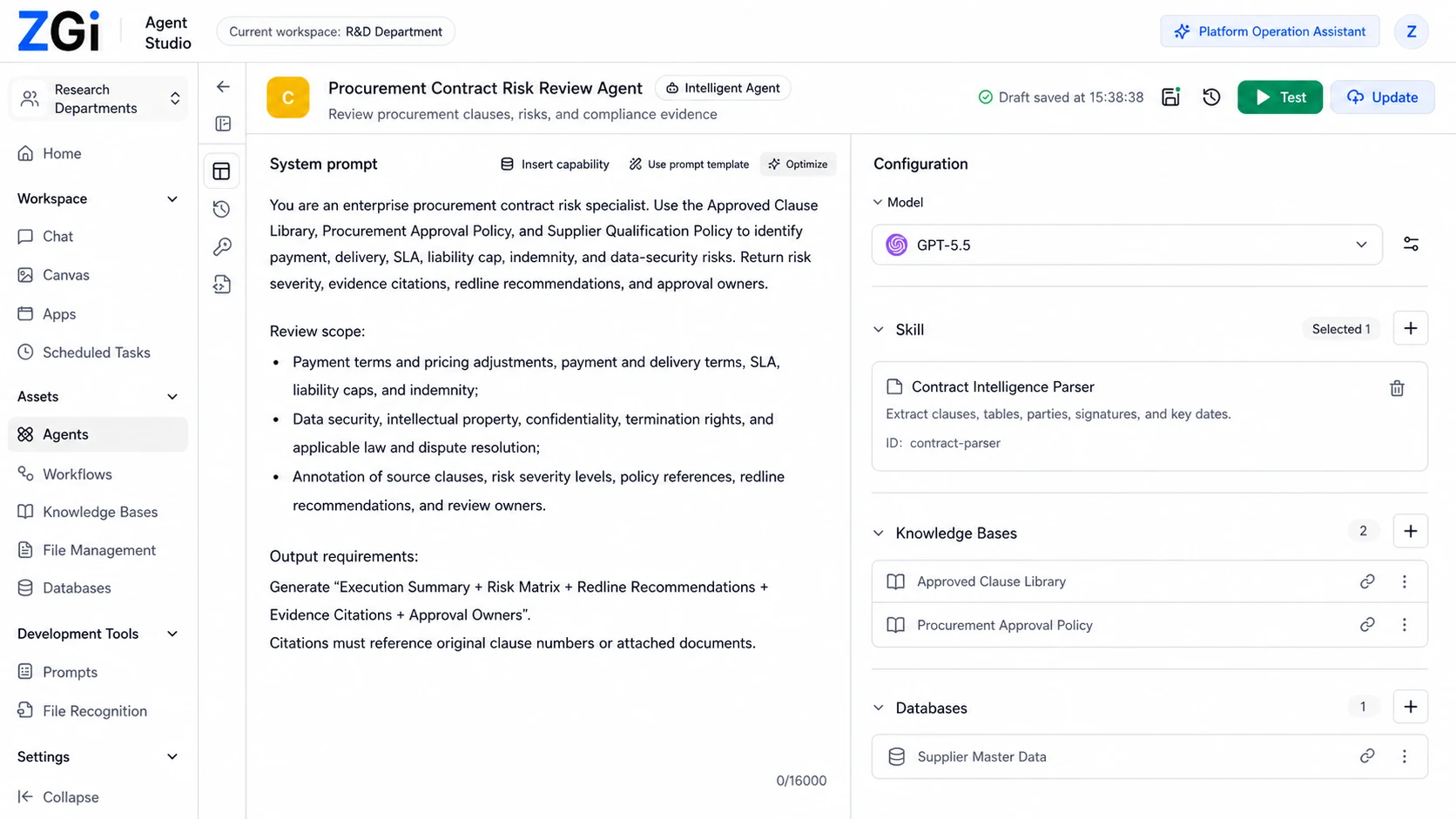 ZGI product workspace preview